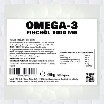 Omega-3 Fischöl 1000mg 250 Kapseln